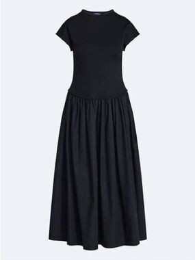 TRENDING NWT Scoop Women’s Black Maxi Dress with Short Dolman Sleeves, LRG 12-14